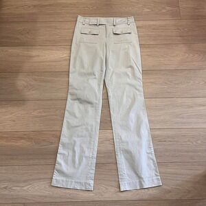 Club Monaco Beige Low Rise Straight Leg Pant Women 4 Old Money Office Minimalist